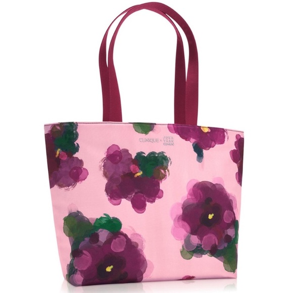 Clinique Pink and Purple Floral Large Tote - Picture 1 of 1